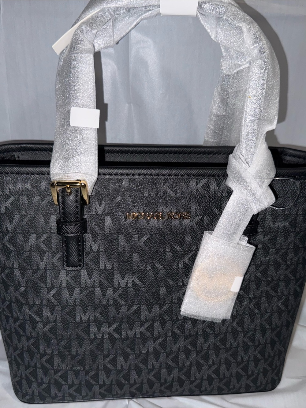 MICHAEL KORS Jet Set Travel Extra-Small Logo Top-Zip Tote Bag